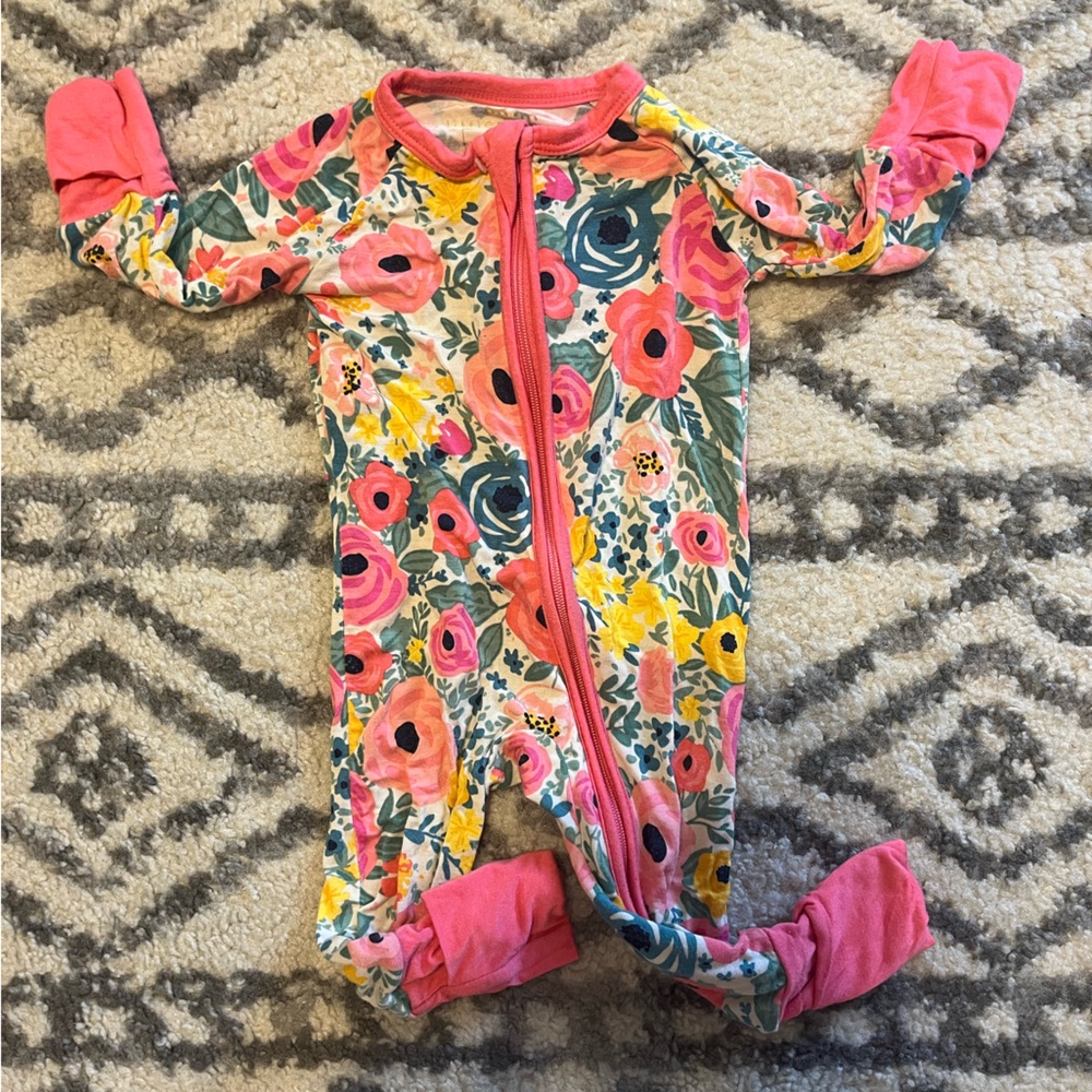 Little Sleepies Flower Print Zippy